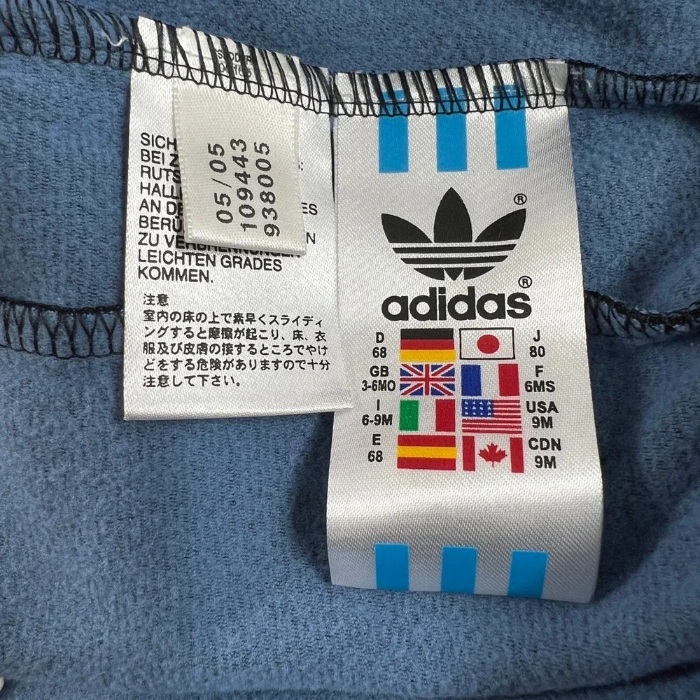 Adidas Track Suit Kids 9M Navy Disney Goofy Superstar Jacket Pants Set Vintage